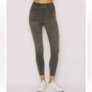 SPANX Distressed Ankle Skinny Jeans Leggings Vintage Gray Size XL